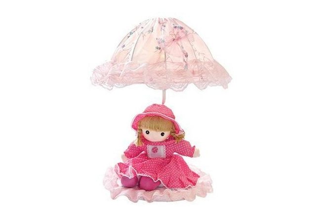 Pink Doll Umbrella Lamp