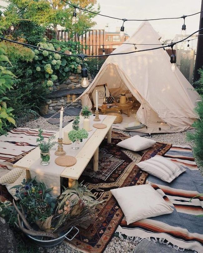 Beige Fabric Tent Retreat