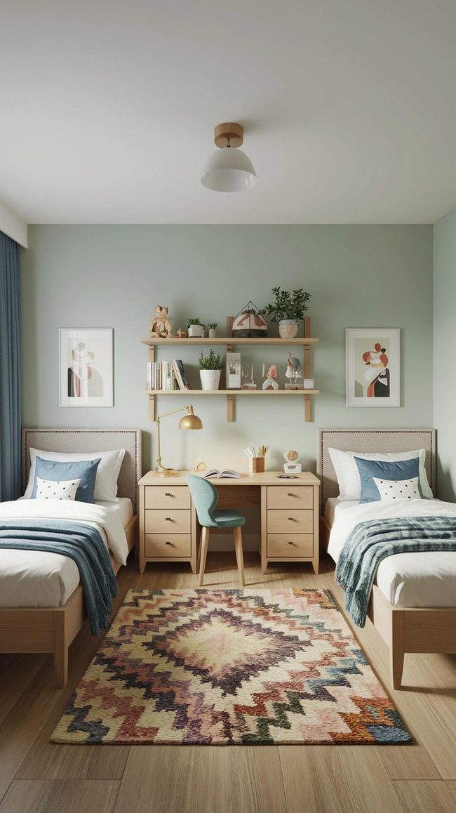 Shared Bedroom Grows With Children