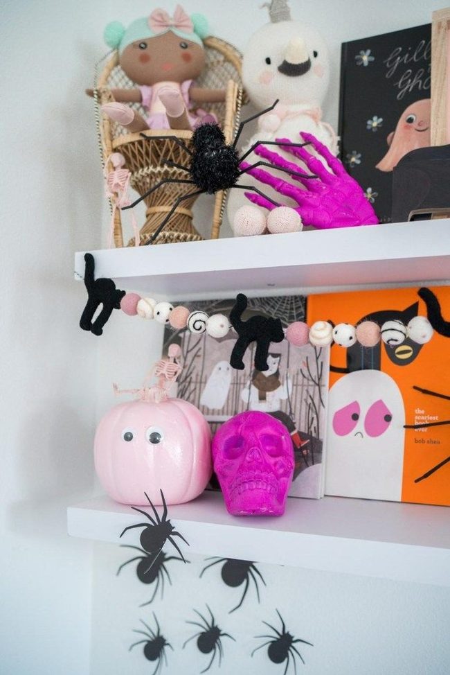 Pink Skulls Meet Googly Pumpkins