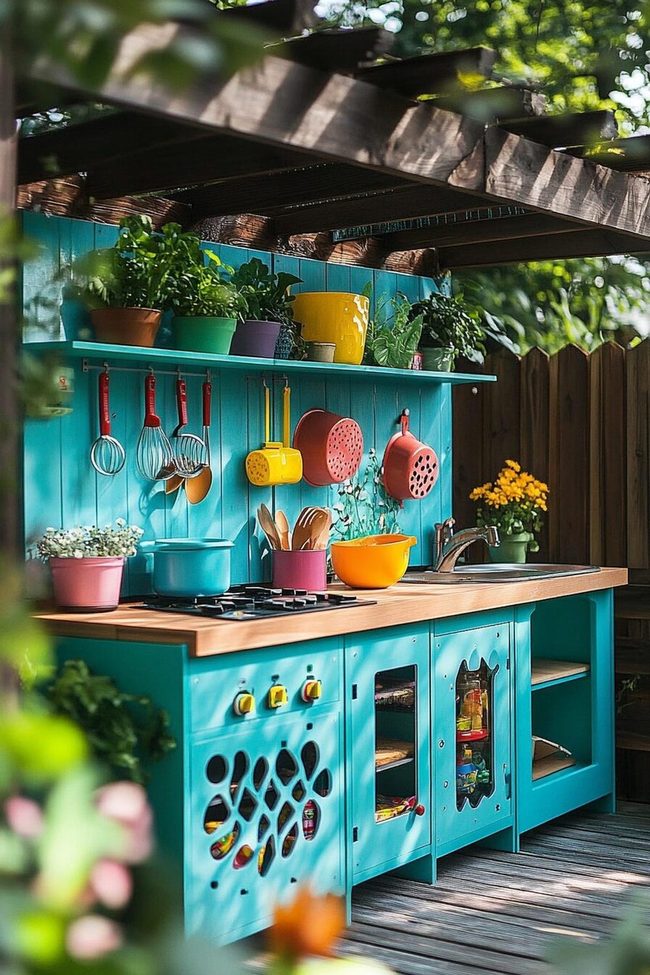 Three-Level Mud Kitchen Area System