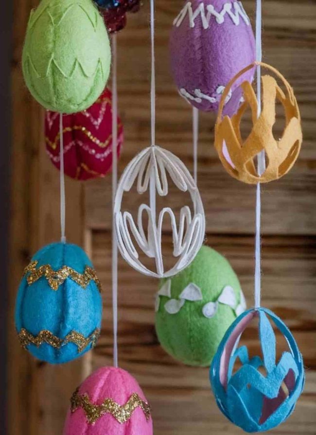 Handmade Painted Egg Garland
