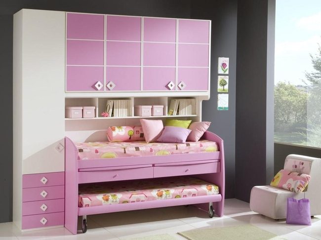 Pink And White Contrast Kids Room