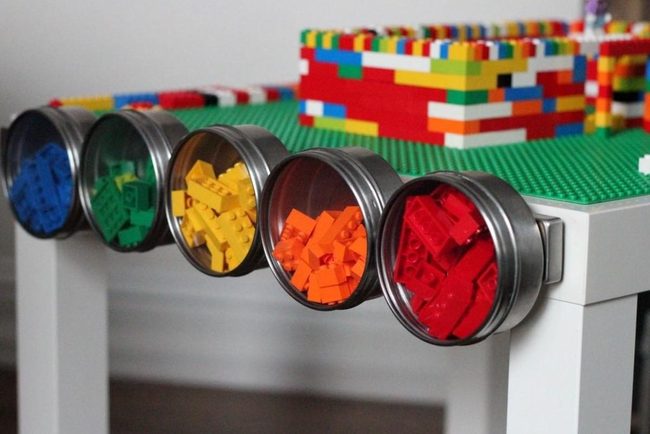 Rainbow Lego Brick Station