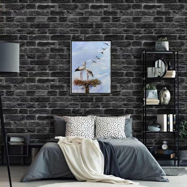 Brick And Steel Attic Bedroom