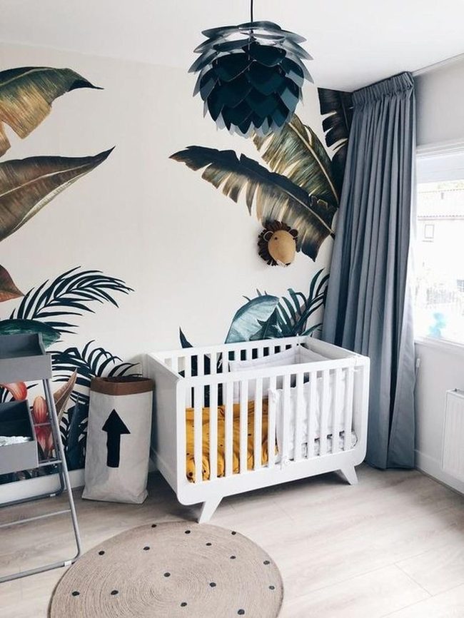 Yellow Crib, Blue Petals