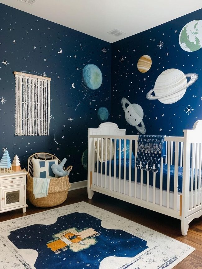 Ocean-Blue Baby Nursery Sanctuary