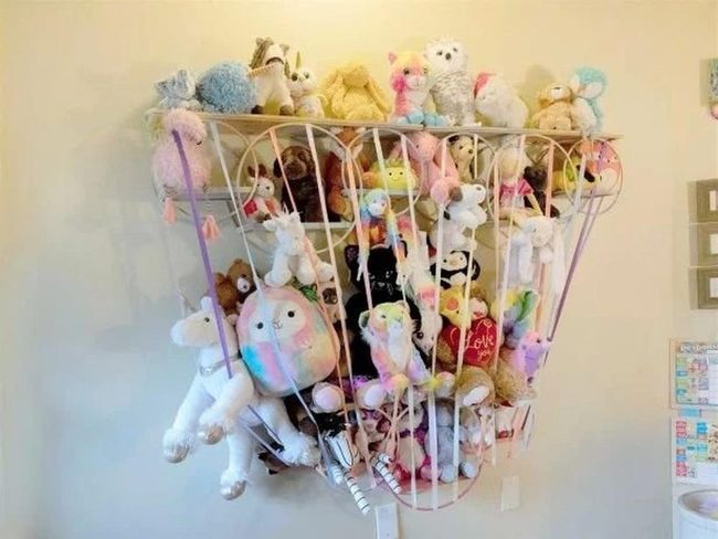 Wall-Mounted Stuffed Animal Display