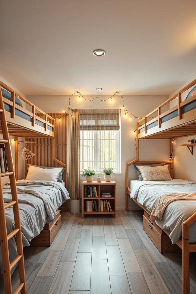 Bamboo Fabric Screen Divider