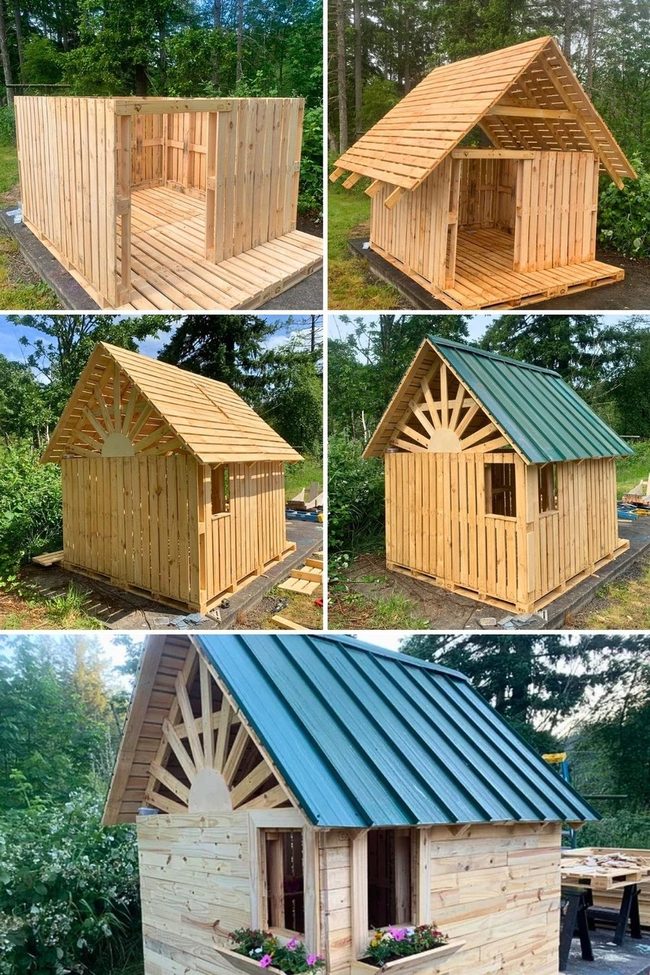 White A-Frame Playhouse With Solutions