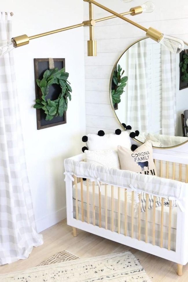 Gold Mirrors, Light Wood Nursery