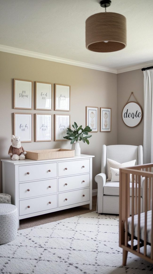 Framed Photos And Name Initials Wall