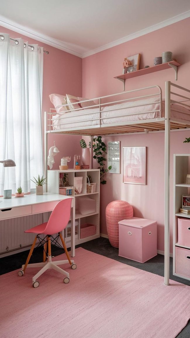 Pink Wire Grid Display