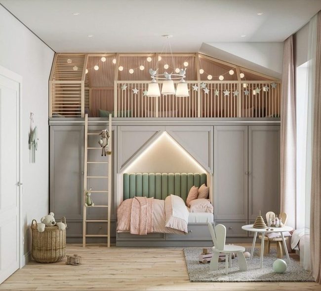 Neon Geometry Kids Bedroom