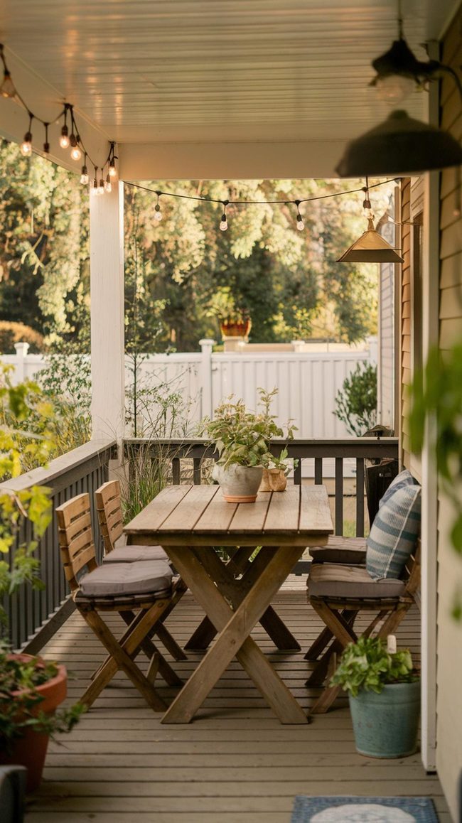 Wooden Porch Dining Retreat