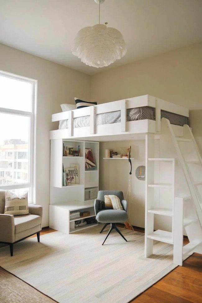 Corner Loft Maximizes Small Rooms