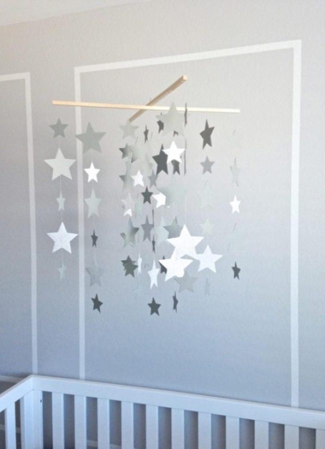 Gray And White Nursery Stars