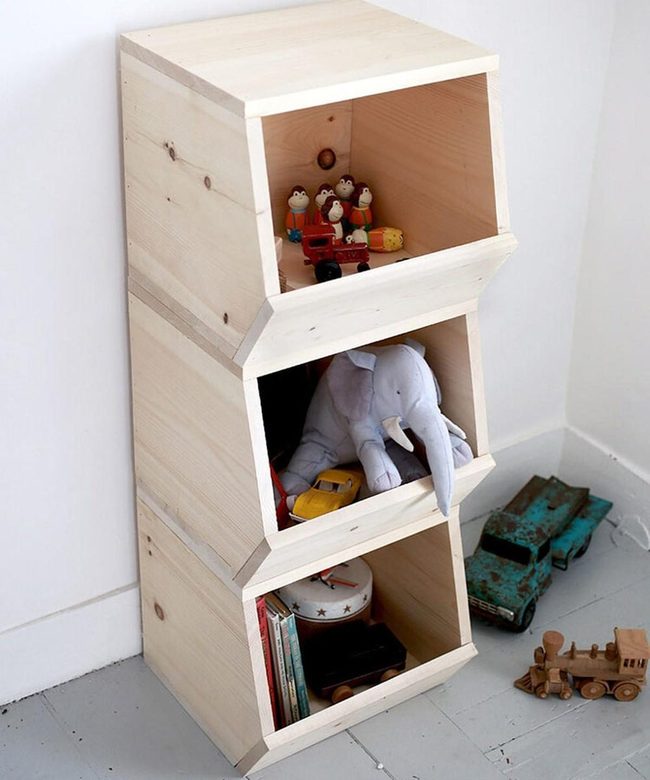 Unfinished Wood Storage Bins
