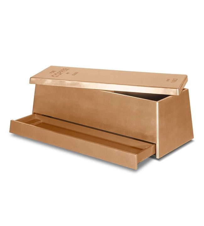 Golden Metal Storage Box