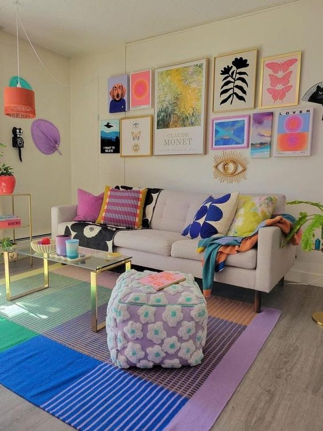 Purple Floral Accents, Patterned Joy