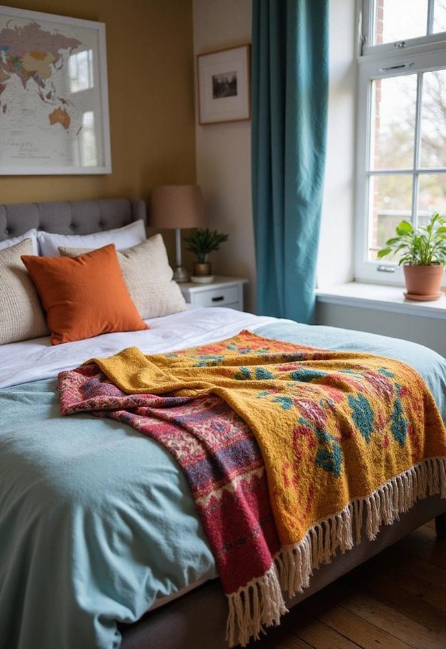 Geometric Throw Blanket Dorm Essential