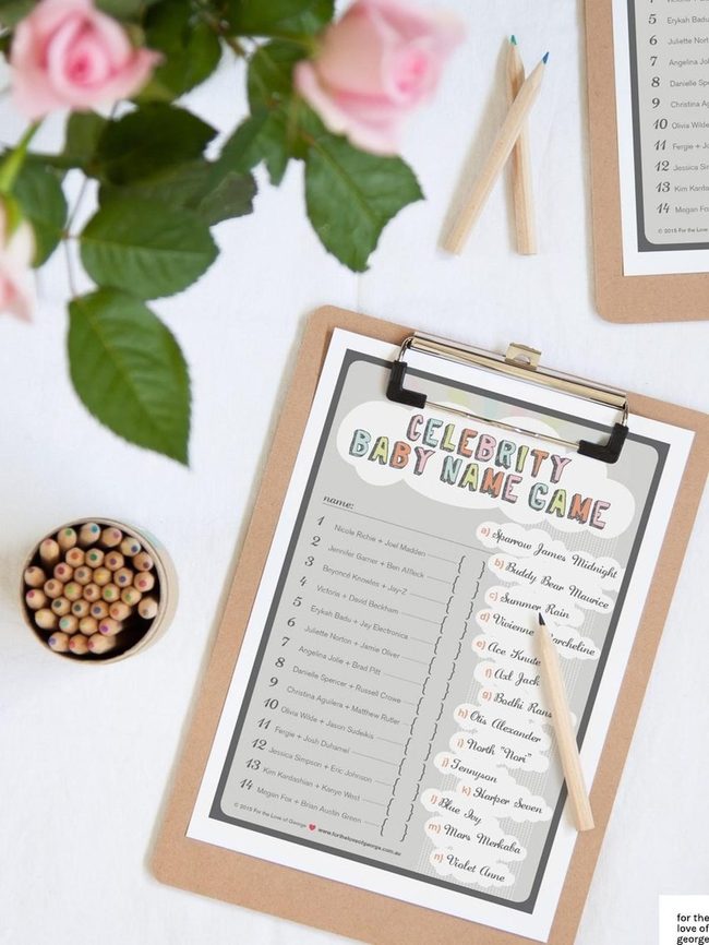 Pastel Baby Shower Games
