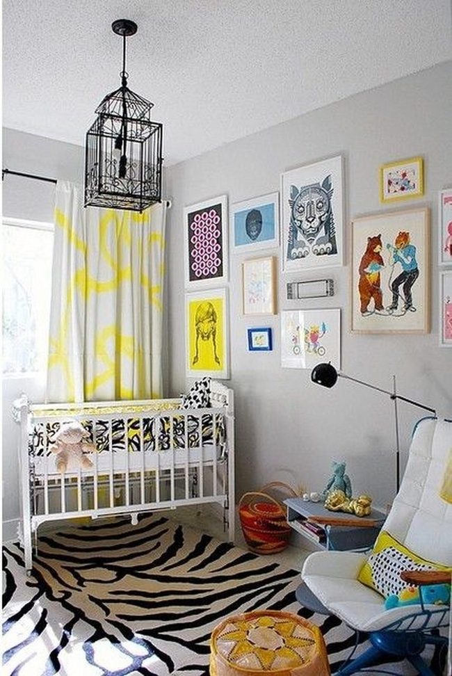 Black And Yellow Animal Nursery