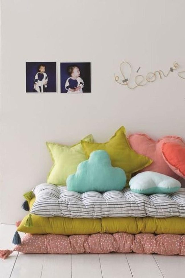 Pastel Cushion Floor Arrangement