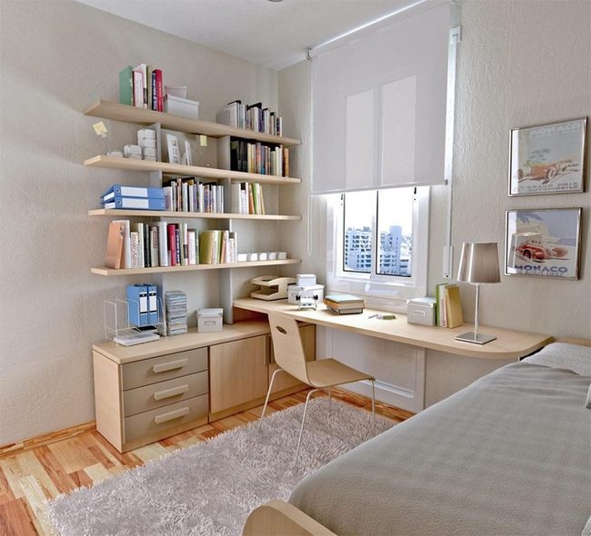 Sunlit Wooden Workspace