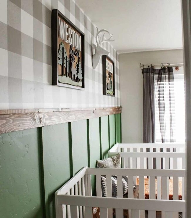 Stag Head Nursery in Plaid