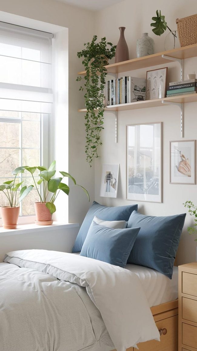 Compact Chair Floor Cushion Reading Corner