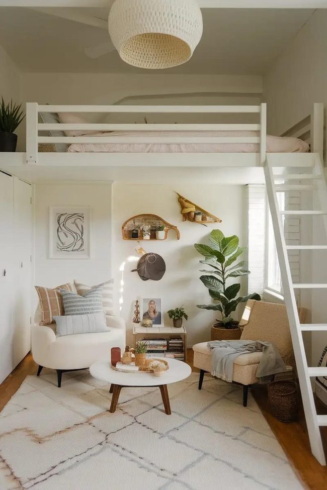 Loft Bed Over Lounge Seating