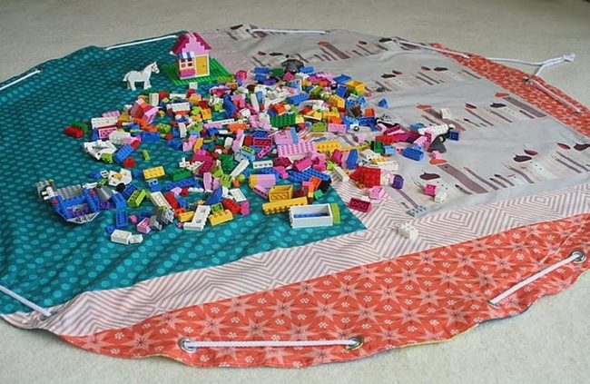 Blue Polka Dot Play Mat