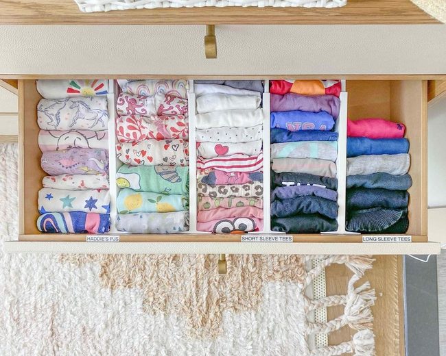 Baby Clothes Drawer Dividers Spring-Loaded