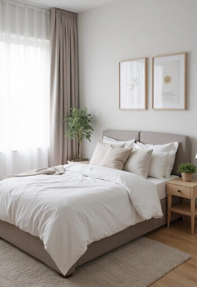 Clean Neutral Dorm Space