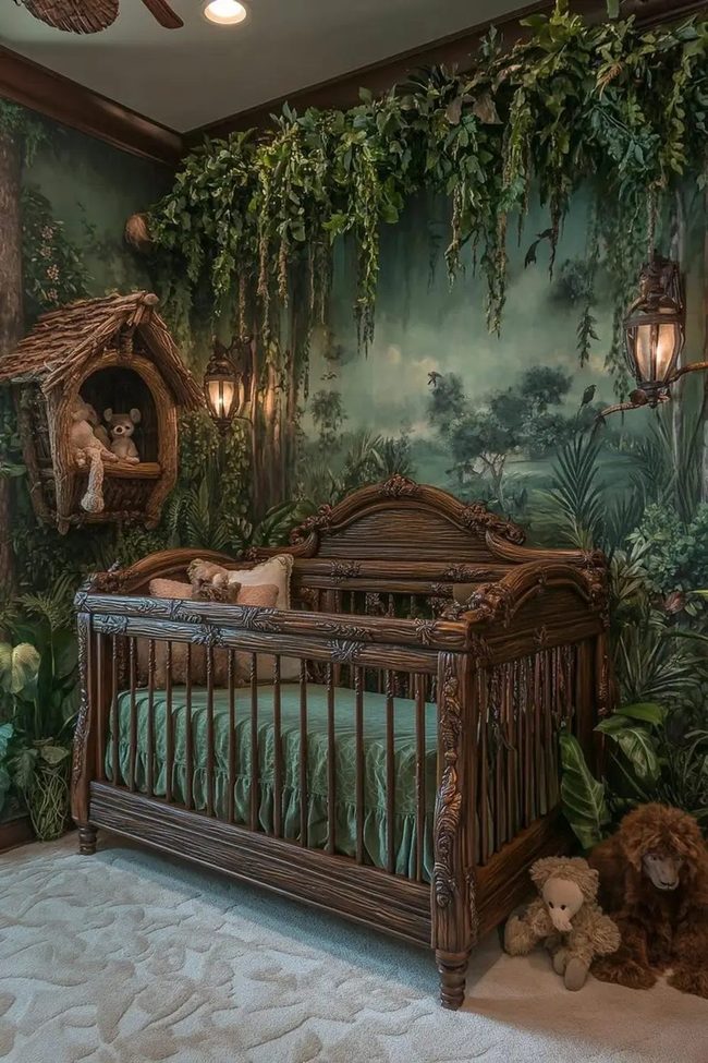 Emerald Jungle Nursery Green