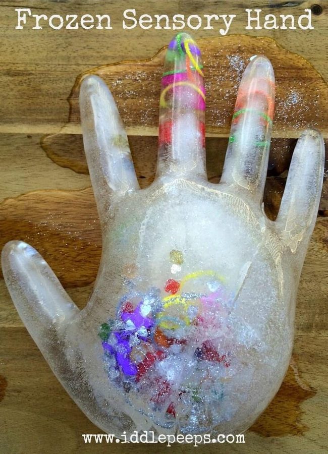 Colorful Bands Trapped In Ice