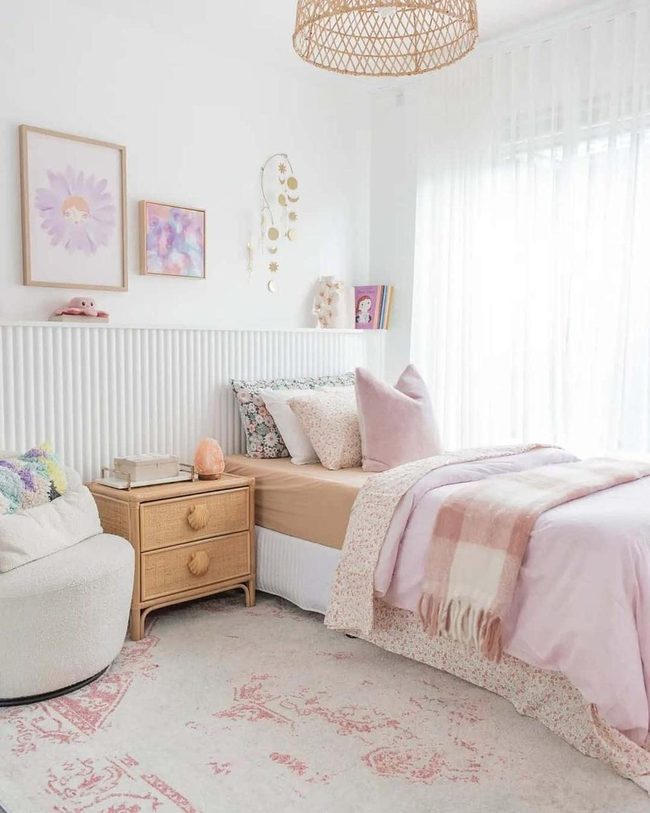 Pink And Beige Bedroom Layers