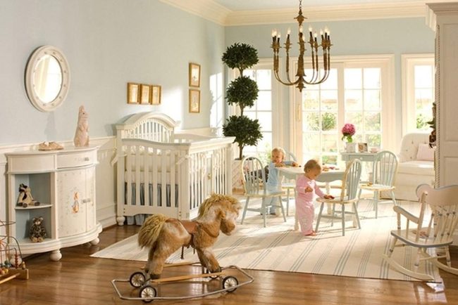 Blue Nursery With Wooden Charm