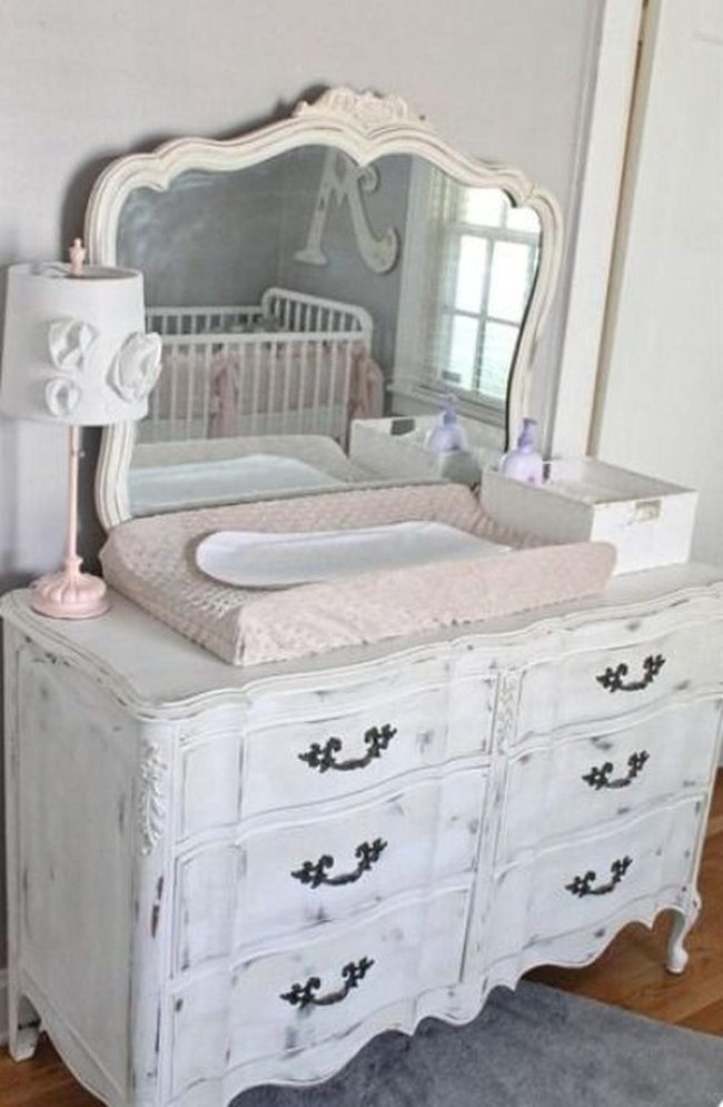 Gray Nursery, Pink Accents