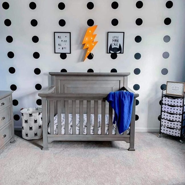 Yellow Thunderbolt Over Polka Dots