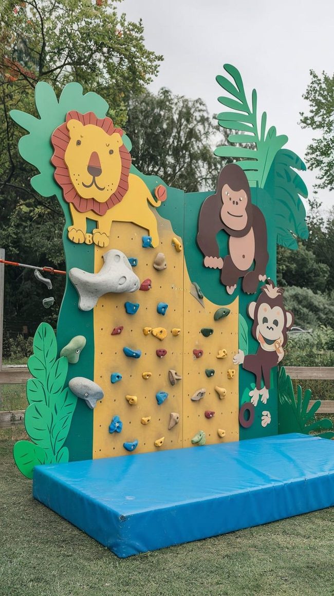 Colorful Holds Outside Living Climbing