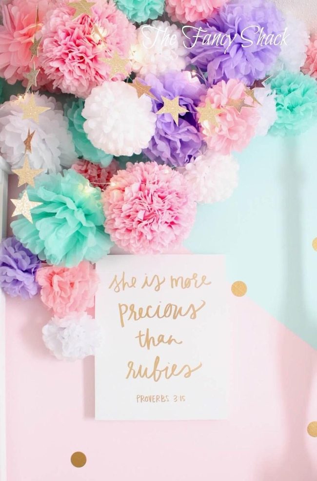 Colorful Fake Flowers Craft