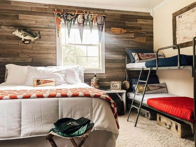 Weathered Wood Bedroom with Nautical Accents