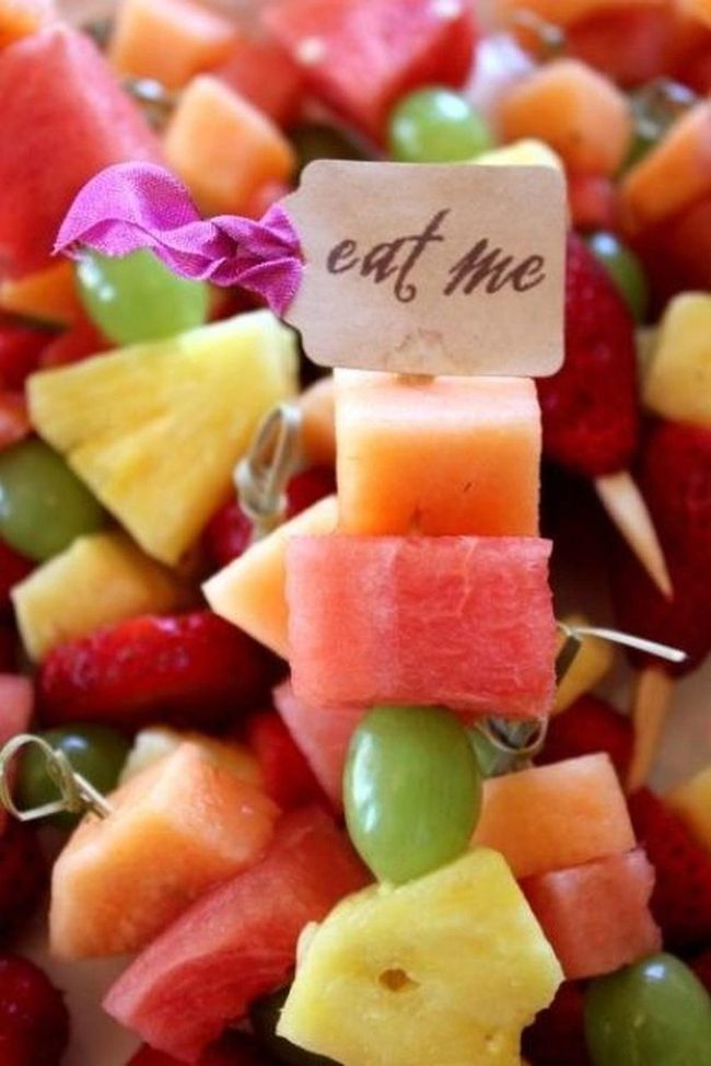Glossy Fruit Skewers Rainbow