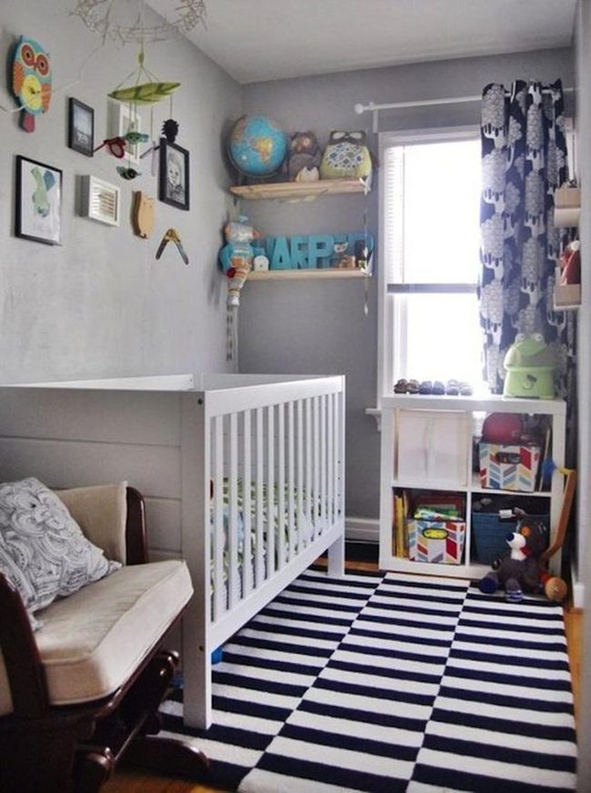 Black Stripes Gray Nursery