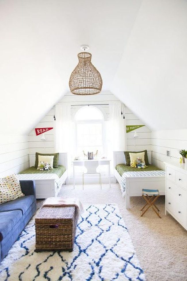 Green Twin Beds, Natural Light Studio