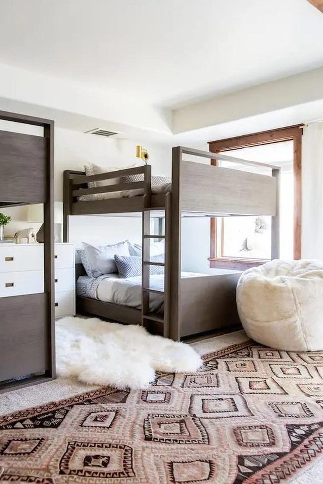 Wooden Bunk Beds Natural Light