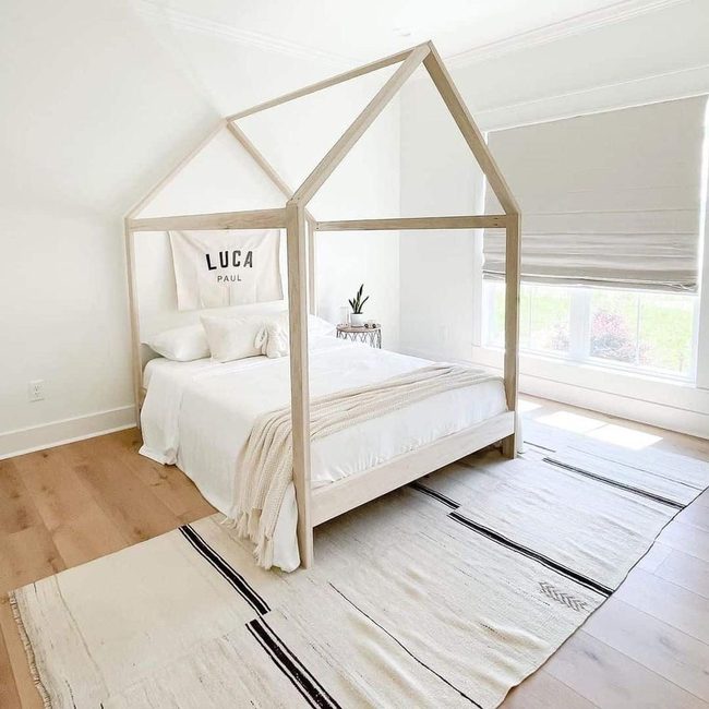 Blonde Wood Canopy Bedroom