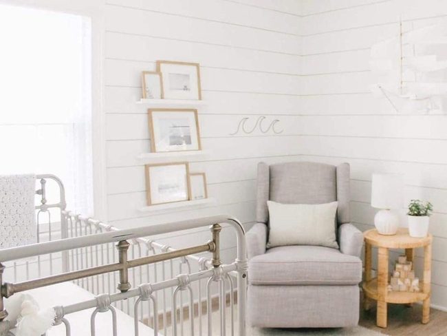 Gray Armchair Meets Shiplap Simplicity
